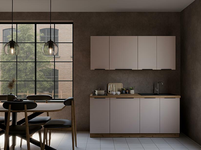 Rohová dolná kuchynská skrinka Sayla 90x90 DN 2F BB (kašmír + dub artisan)
