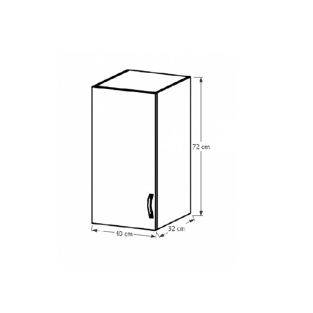 Horná kuchynská skrinka G40L Sillina (orech milano)