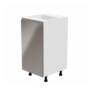 Dulap inferior de bucătărie D40 Aurellia (Alb + Gri lucios) (S)