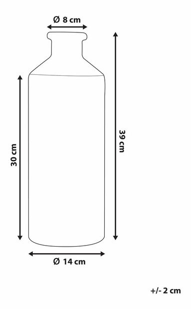Vază AVONDALE 39 cm (sticlă laminat) (albastru)