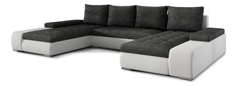 Rohová sedačka U Menarro (sivá + biela) (P)