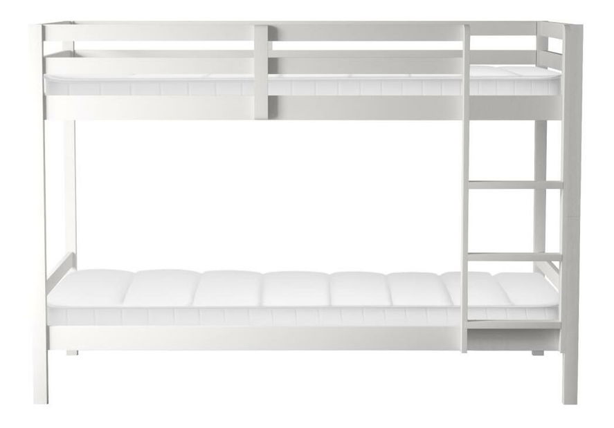 Gyerek emeletes ágy 90 cm Invocato (fehér) (ágyráccsal)