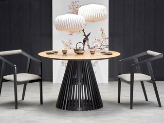 Jedáleň Aspull 1 (dub prírodný + čierna + sivohnedá)