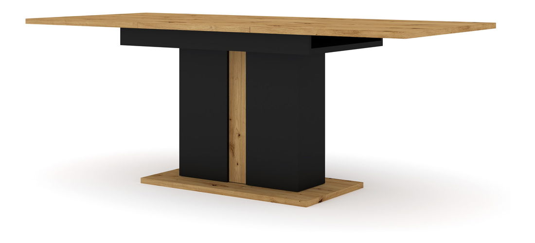 Étkezőasztal Montana (artisan tölgy + matt fekete) (6-8 fő részére)