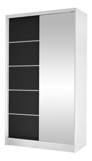 Ormar za garderobu Master III (crna + bijela)