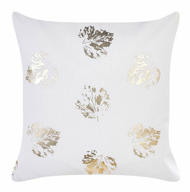 Sada 2 ozdobných vankúšov 45 x 45 cm Gold (biela)