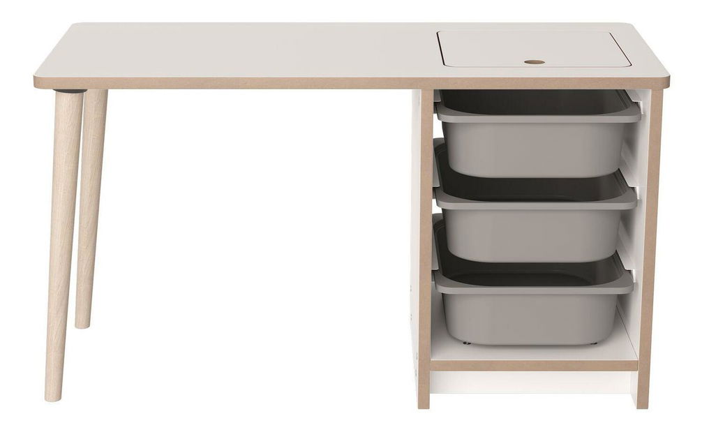 Măsuță pentru copii cu scaun Sonka 1 (alb + gri)