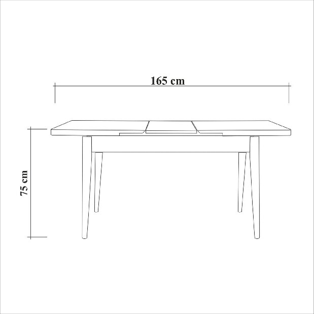 Rozkladací jedálenský stôl s 2 stoličkami a lavicou Vlasta (borovica antlantic + antracit)