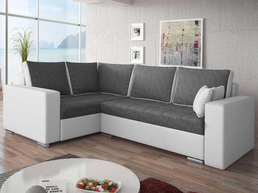 Colțar Valentina Bis (Gri + Alb) (S)