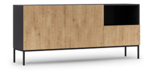 Komoda Loyd (dub artisan + čierna matná)