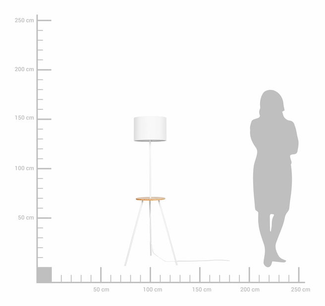 Stojanové svietidlo Botou (biela)