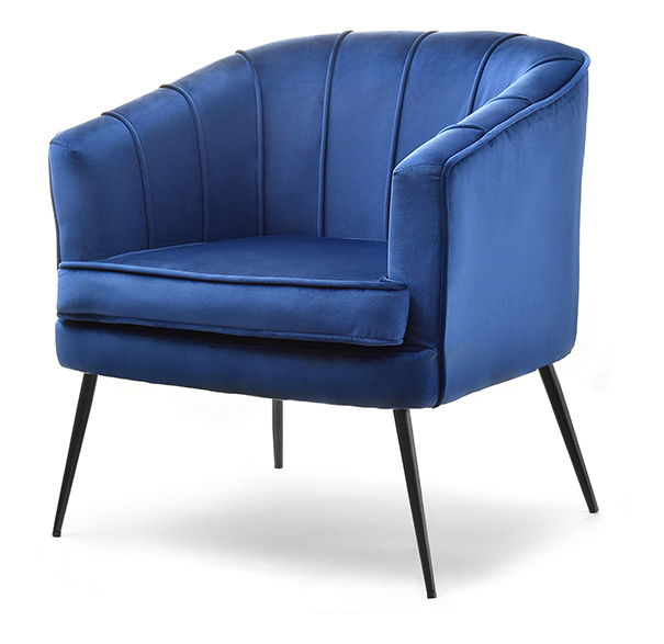 Fotelja Etimee F (mornarsko plava + crna)