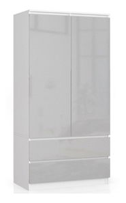 Dulap de haine Submarino (alb + lucios metal)