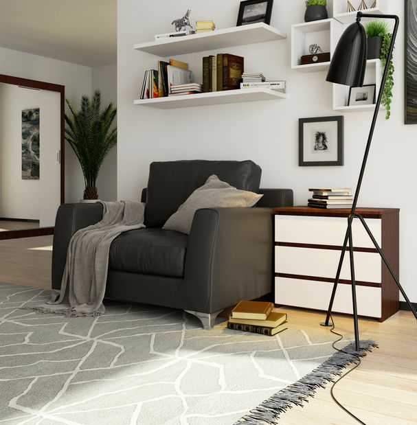 Komód Cleania CL3 (wenge + fehér)