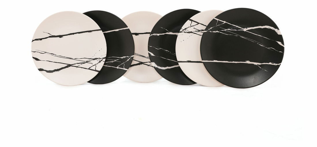 Set plitkih tanjura (6 kom.) Stuzy (bijela)