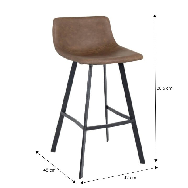 Scaun tip Bar Faliana (albastru închis) *vânzare stoc