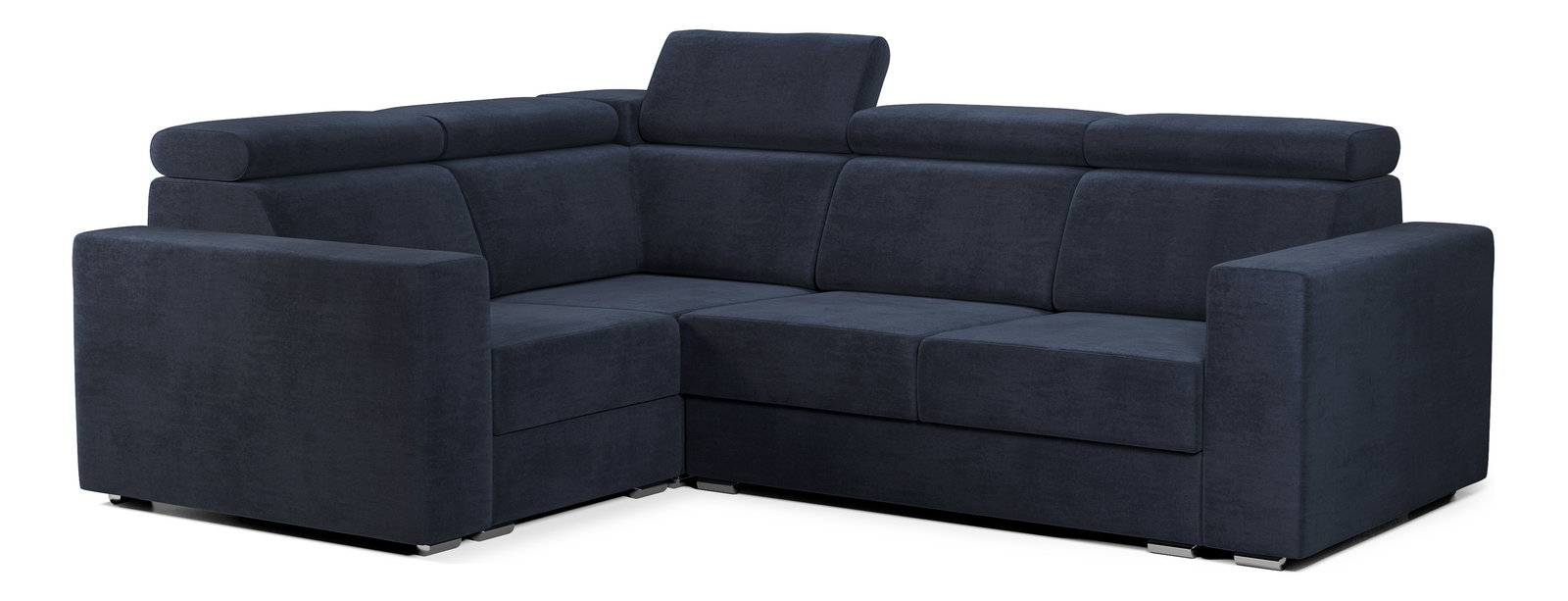 Rohová sedacia súprava Viktoria 2R1 (L) (tmavomodrá Monolith 79)