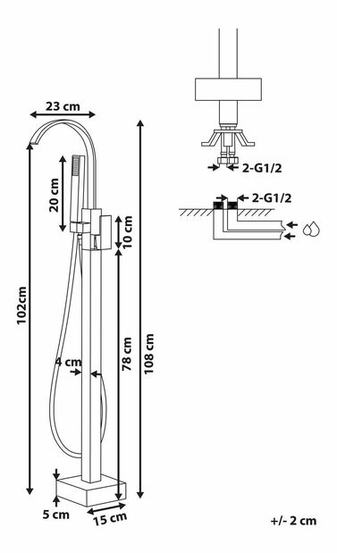 Vaňová batéria Riji (biela) 