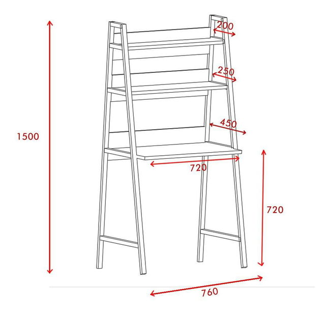 PC stolík Kobupu (borovica atlantická + čierna) 