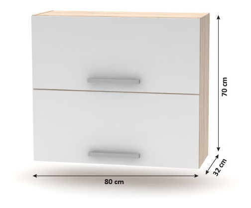 Dulap superior de bucătărie rabatabil NOPL-015-OH Noliana (alb + stejar sonoma)