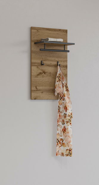 Panel za vješanje Crossroad H N03 (hrast wotan + crna)