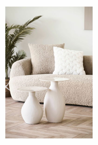 Príručný stolík Cortina 1 ( sivobiela)