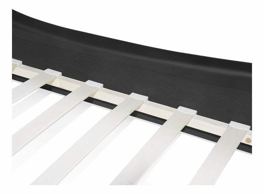 Pat matrimonial 160 cm AVENUE (cu somieră) (negru mat)