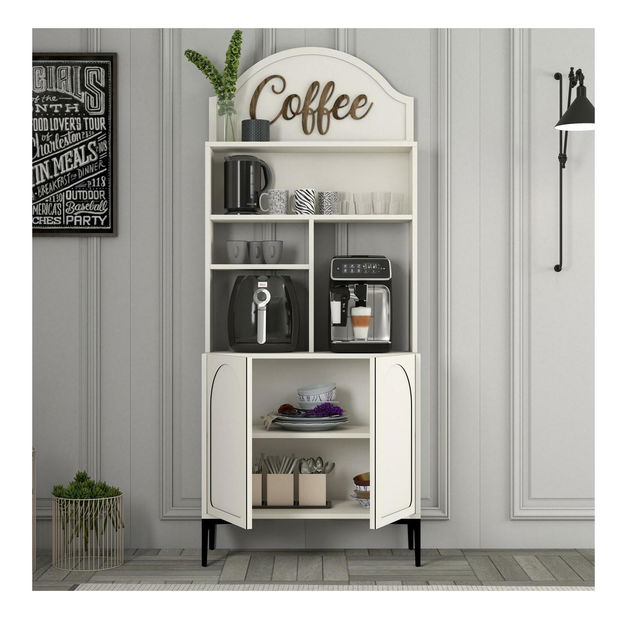 Kuhinjska vitrina Lyantela 80 (krem + crna)