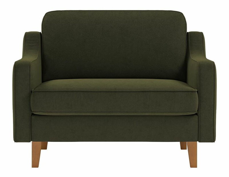 Kreslo Robia L (petrolejová + orech)