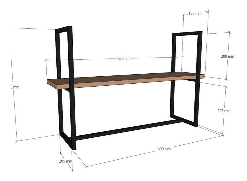 Polica Kusido (dub zafírový) 