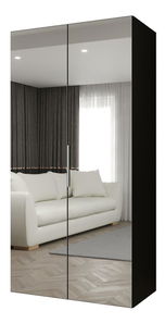 Šatníková skriňa 100 cm Mirabella 3 (čierna + kašmír)