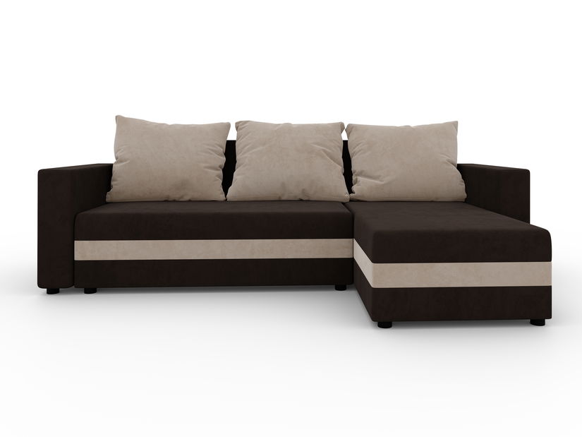 Kutna garnitura Safino (tamno smeđa + svijetlo smeđa) (D)