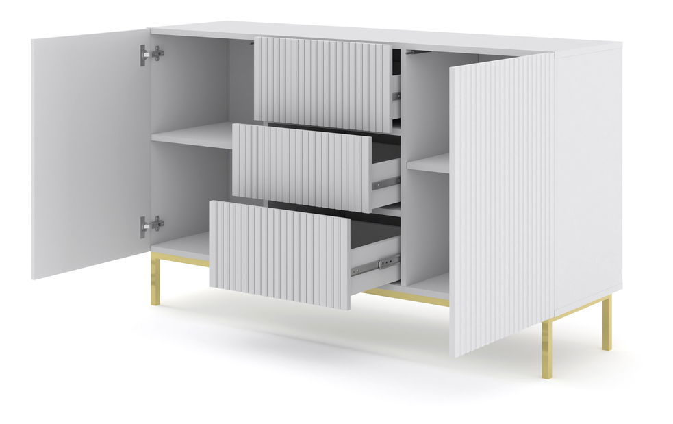 Masă TV/Dulap Rawy 2 (Alb + Negru)