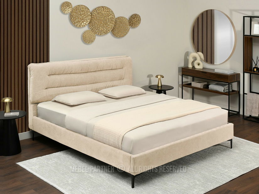 Pat matrimonial 160 cm Creame 160 (bej + negru)