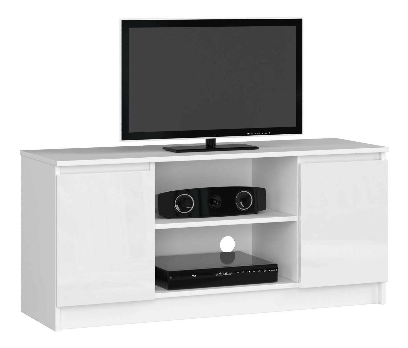 TV stolík Darian (biely vysoký lesk)