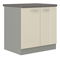 Donji kuhinjski ormarić Milo  80 D 2F BB (siva + krem sjaj)