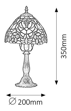 Stolna lampa Mirella 8089 (brončana + više boja)