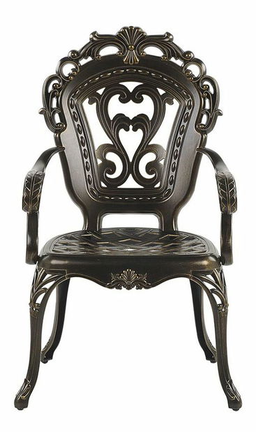 Set 2 buc. scaune de grădină SAPRENA (aluminiu) (maro)