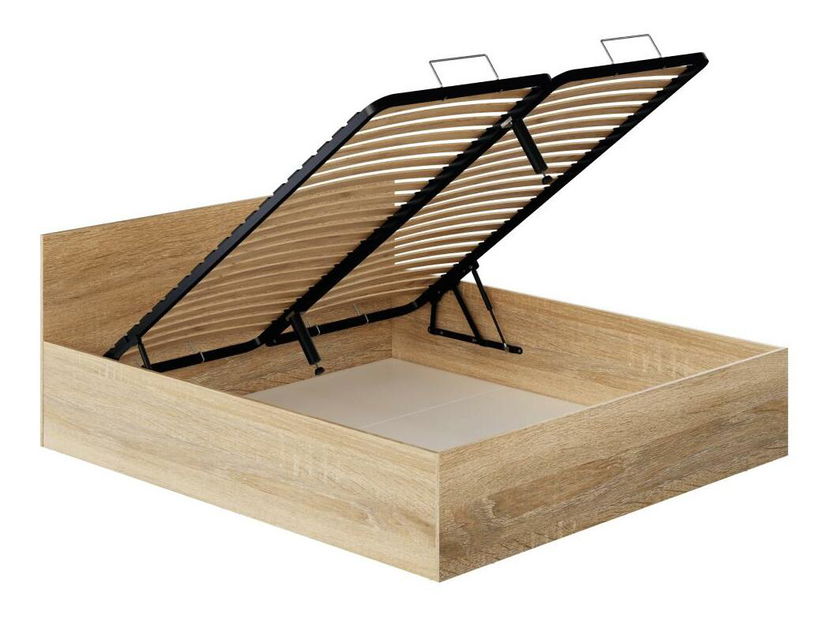 Manželská posteľ 180 cm Discutibles (dub sonoma) (s roštom) (s úl. priestorom)