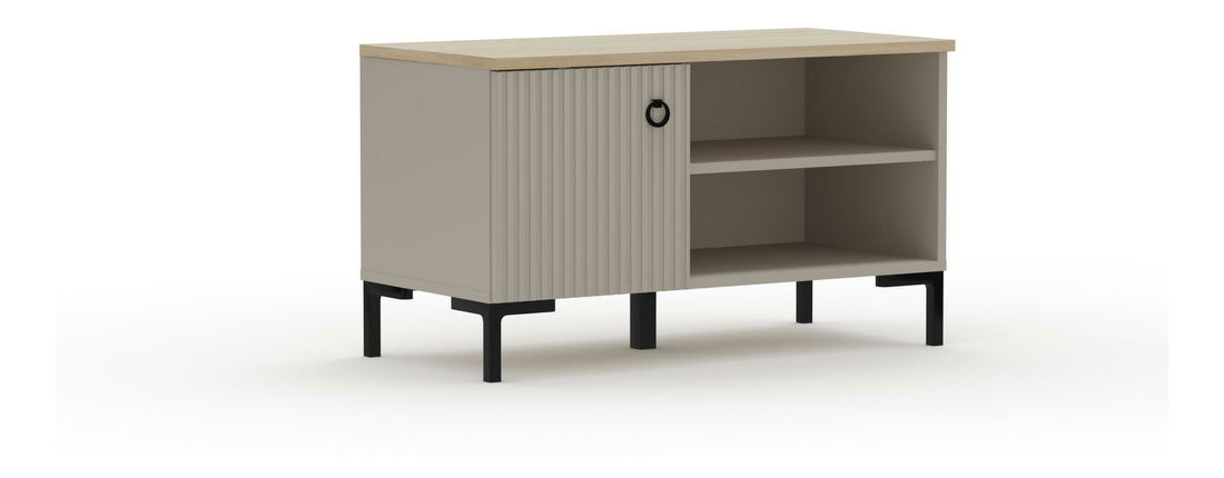 Cipőtároló (cipősszekrény) Demandaron (taupe + silverjack tölgy) 