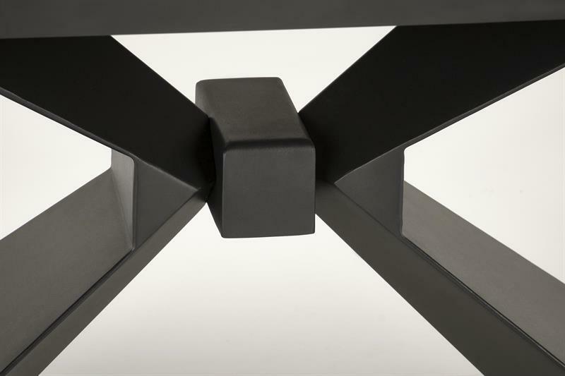 Blagovaonski stol Manuello (crni mramor + crna) (za 4 osobe)