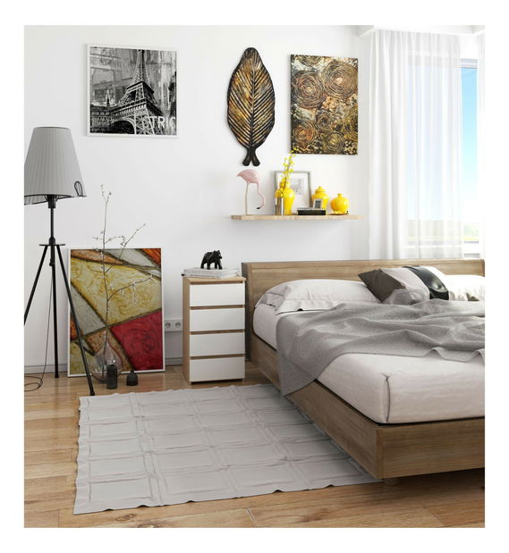 Komoda Cipriano II (dub sonoma + biela)