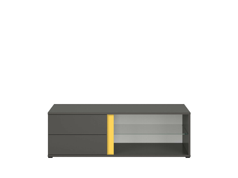 TV stolík BRW Graphic RTV2S (sivý wolfrám)