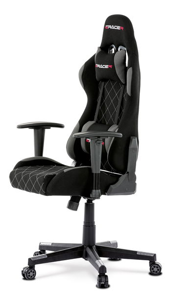 Fotoliu de birou/gaming Zarax-Z606-GREY (Negru + Gri)