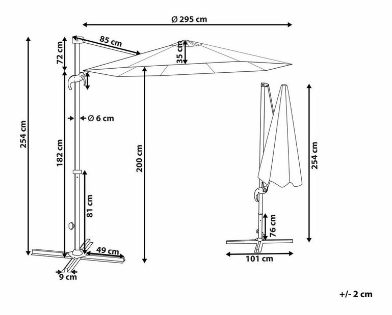 Slnečník Savolla (sivobéžová + biela)