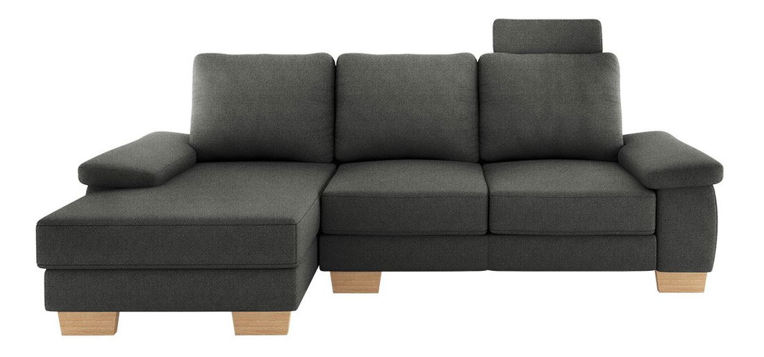 Rohová sedačka Loxy 1 (tmavosivá) (s úl. priestorom) (L)