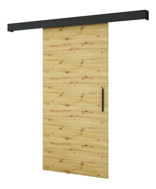 Posuvné dvere 90 cm Louis I (craft zlatý + čierna matná + čierna matná)