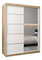 Šatníková skriňa 150 cm so zrkadlom Verika 2 150 (dub sonoma + biela)