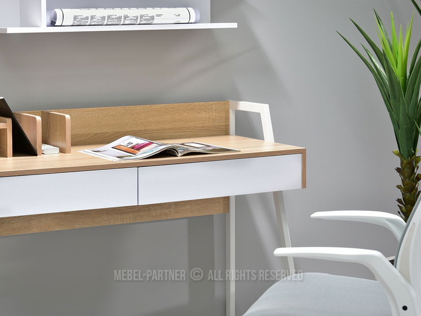 PC stolík Richiel (dub + biela)