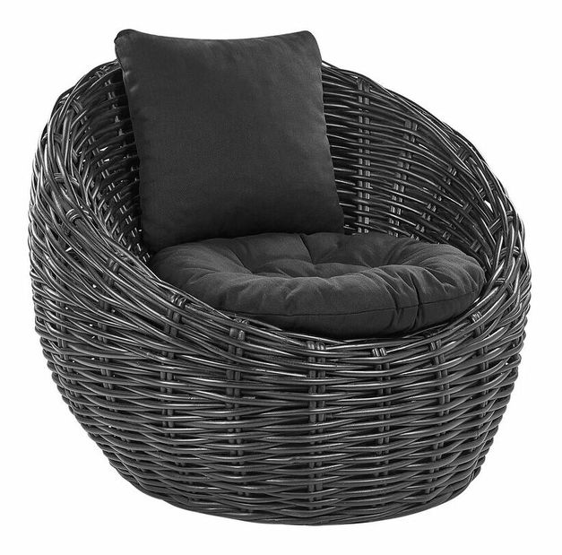 Scaun de grădină Lerza (negru)